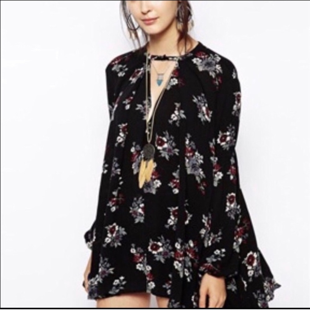 Free People Floral Tunic XS